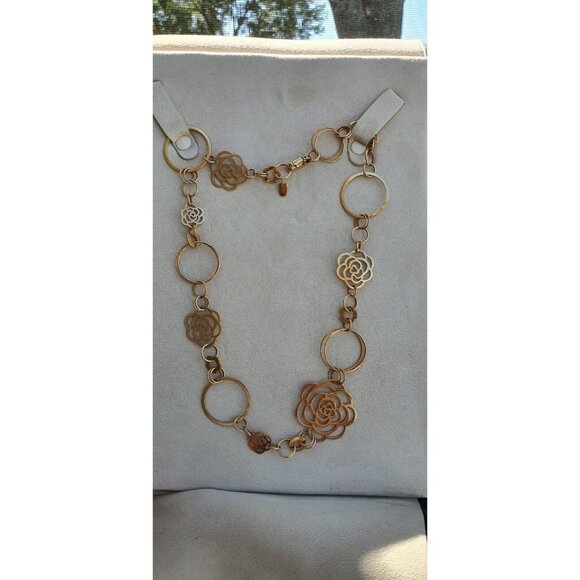 Chanel Camilla Flower Link 18 K Yellow Gold Necklace - Picture 1 of 8